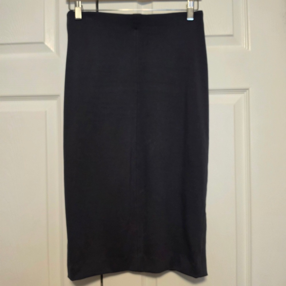 Aritzia Wilfred Charcoal Gray Ponte Knit Pencil Midi Skirt Size Medium - Picture 6 of 9